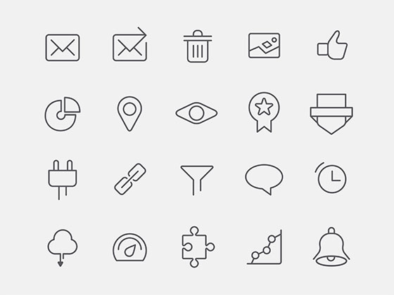 仪表板线性图标素材之家精选sketch素材