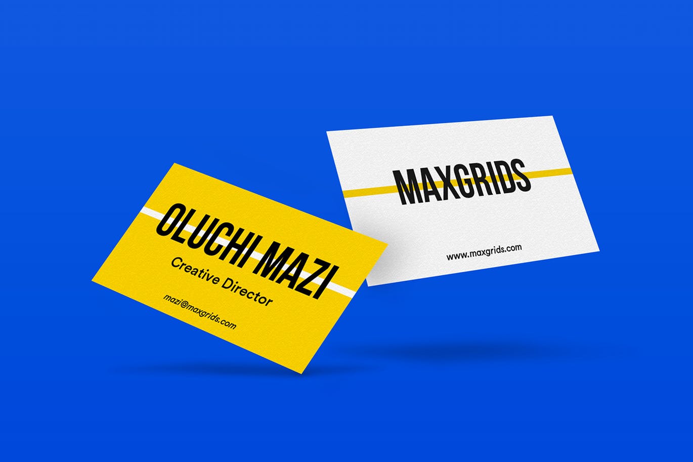 简约企业名片设计样机模板01 Business Card Mockup 01插图(1)