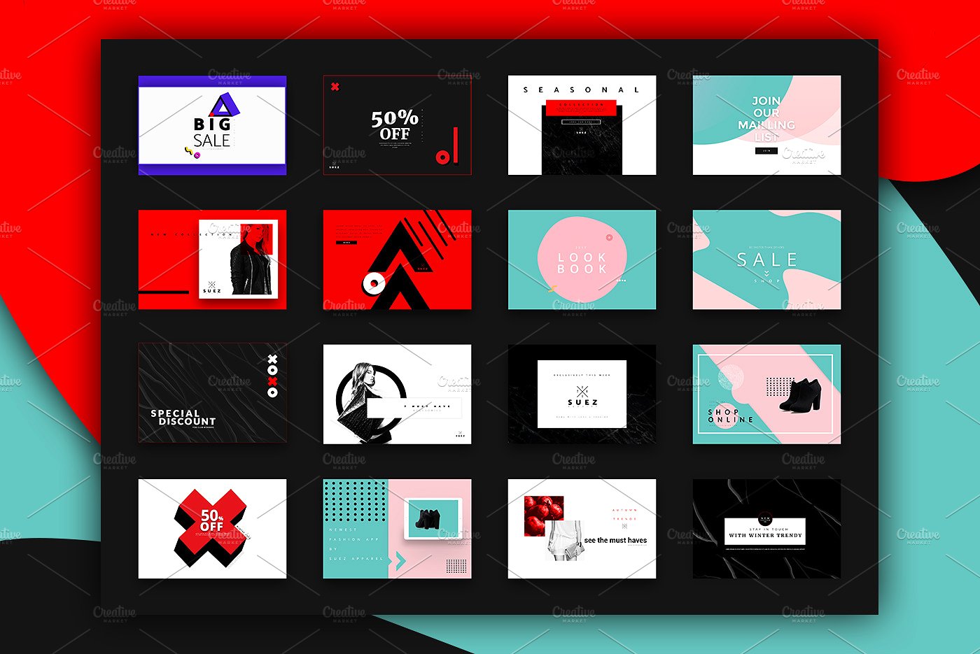 社交媒体主题 UI 界面设计素材包 Vinkel Social Media Kit插图(2)