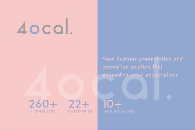 专业的Web用户界面工具包[260+UI组件] 4ocal Web UI Kit for Photoshop插图(1)