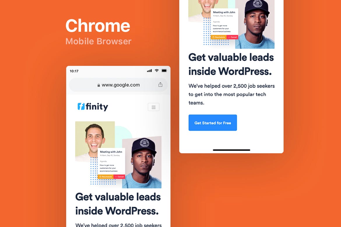 网站设计PC端&移动端浏览器预览样机01 Website Browser Mockup 01插图(2)