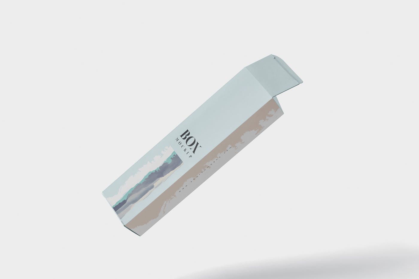 长条形化妆品/护肤品包装纸盒设计图样机 Box Mockup – Slim High Rectangle Shape插图(2)