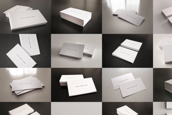 15种视角企业名片设计效果图素材库精选模板 Business Cards Mock-ups Bundle