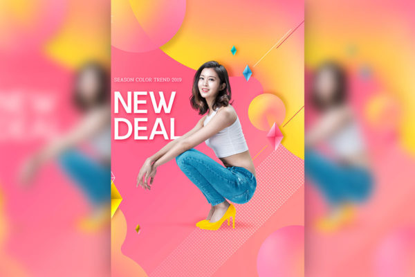 女性时尚服饰广告电商创意海报[PSD]