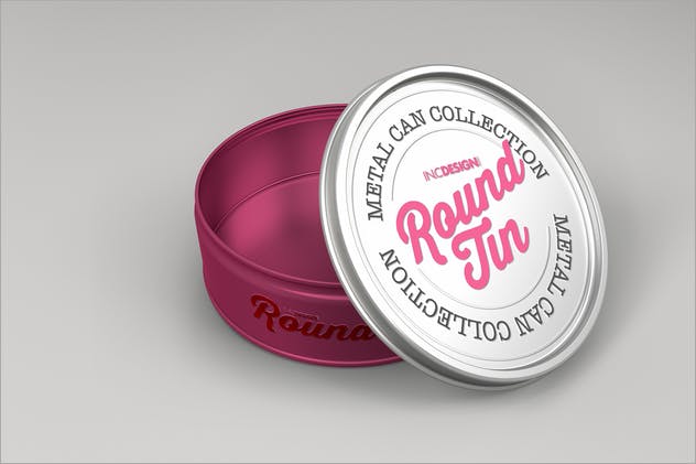 圆形金属锡罐包装样机Vol.3 Round Tin Can Packaging Mockups Vol.3插图(1)