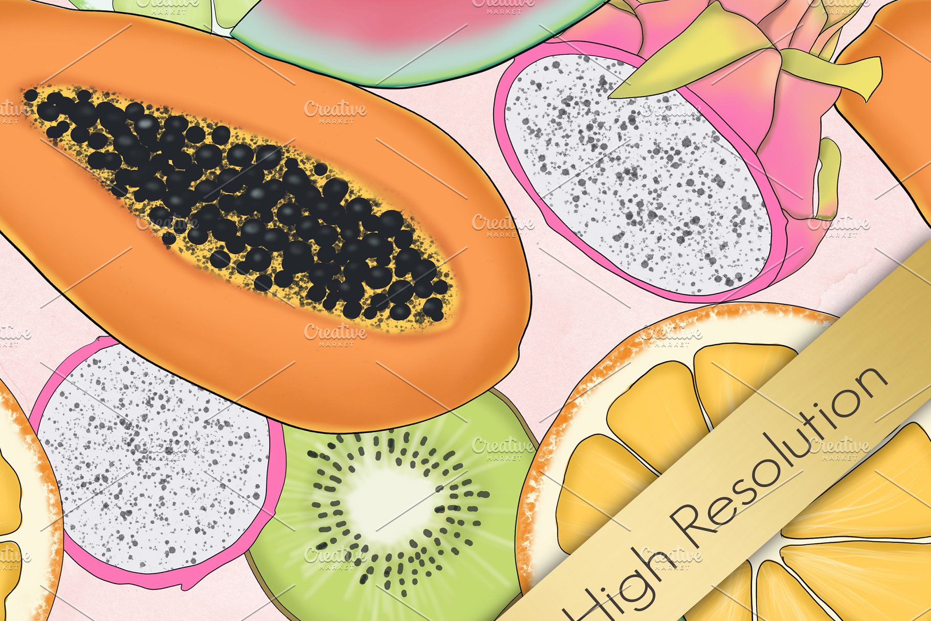 暑假快乐手绘设计素材套装 Happy Vacation Summer Design Kit插图(6)