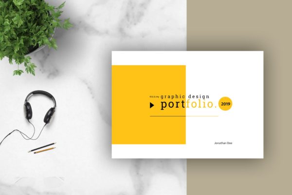 设计公司设计案例展示画册设计模板 Graphic Design Portfolio Template