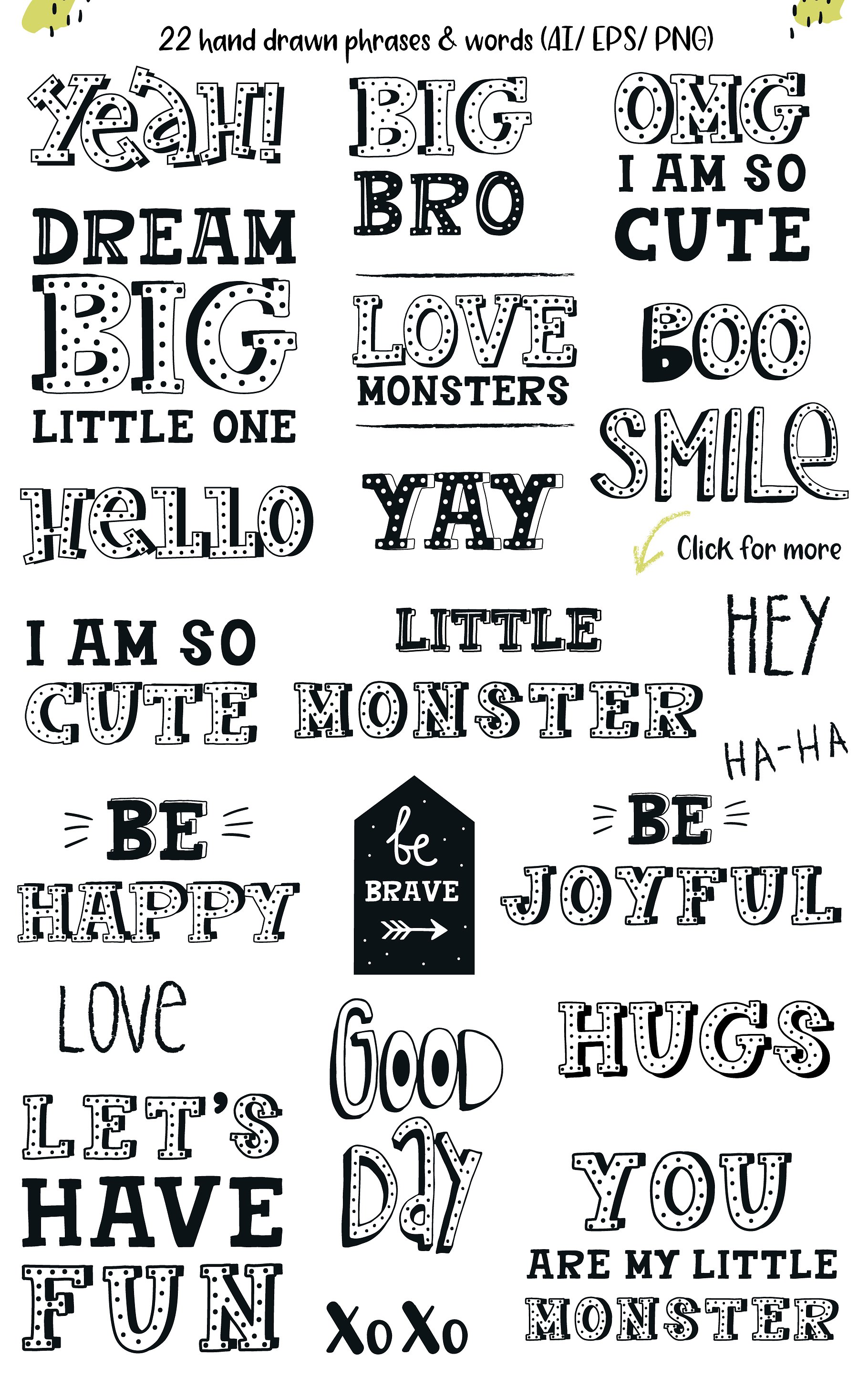 小朋友喜爱的可爱怪物矢量图形合集下载插图(7)