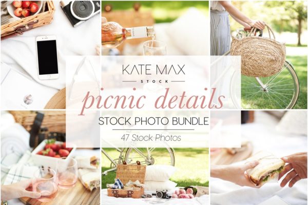 野餐主题活动场景样机模板 Modern Neutral Picnic Details Bundle