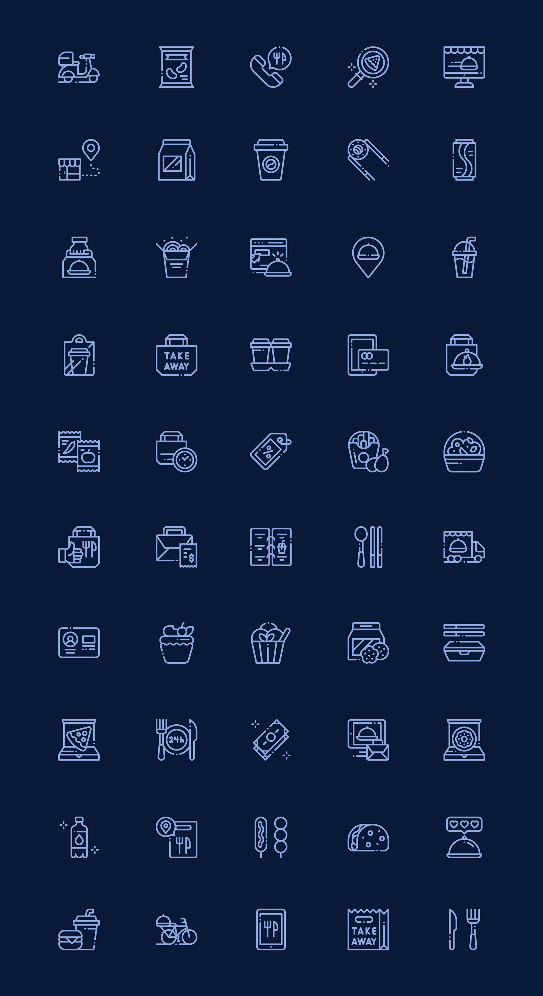 50 枚外卖元素图标