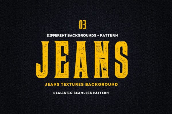 牛仔布材质无缝纹理背景素材 Jeans Textures Backgrounds – Seamless Patterns
