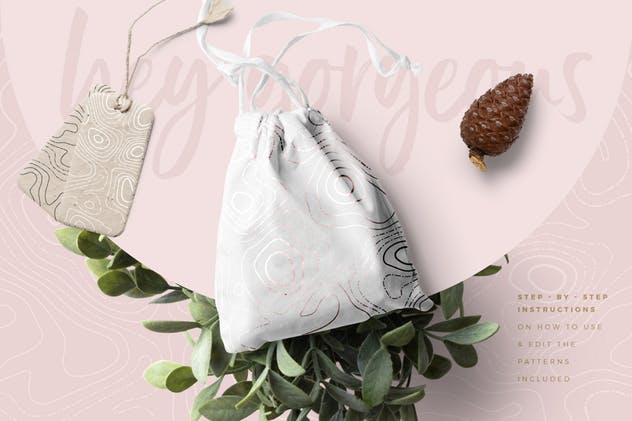 地形图形背景纹理 Topographic Maps Patterns插图(4)