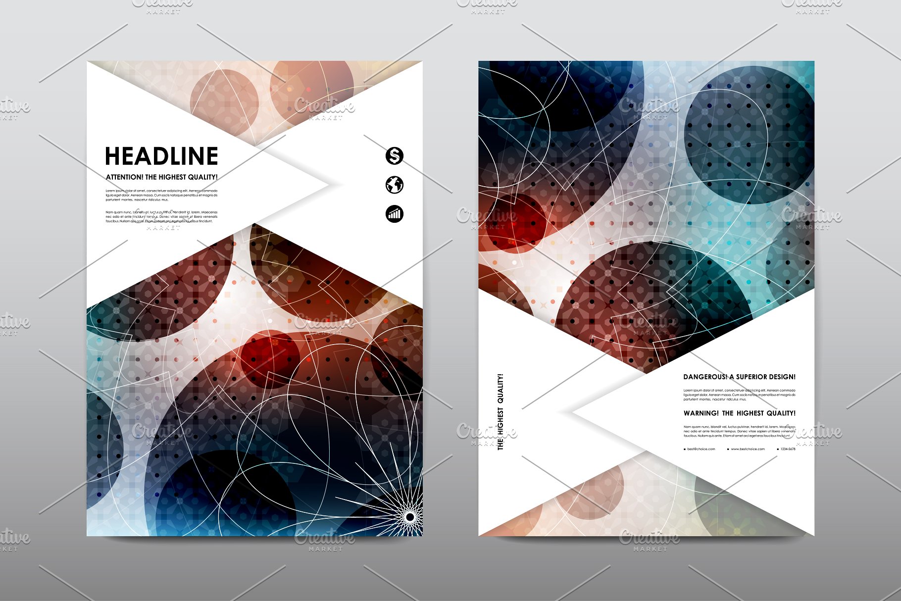 50+企业画册模板合集 50+ Business Brochures Bundle插图(35)