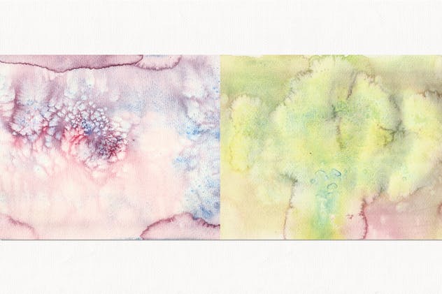 12个优质淡水彩背景套装 Set of 12 Watercolor Backgrounds插图(2)