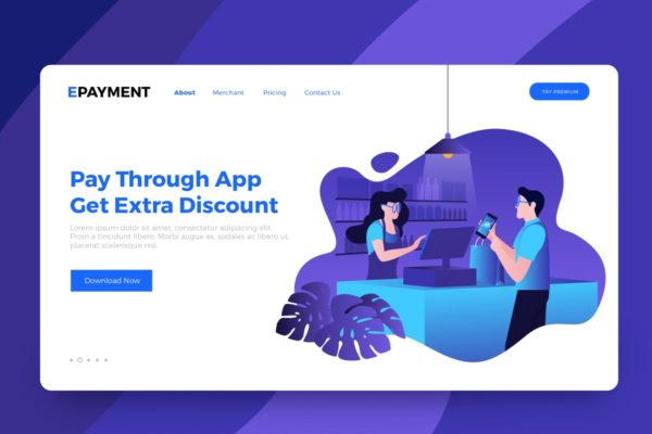 数字货币交易网站平台矢量插画网站设计素材 Digital Money Transaction Vector Illustration