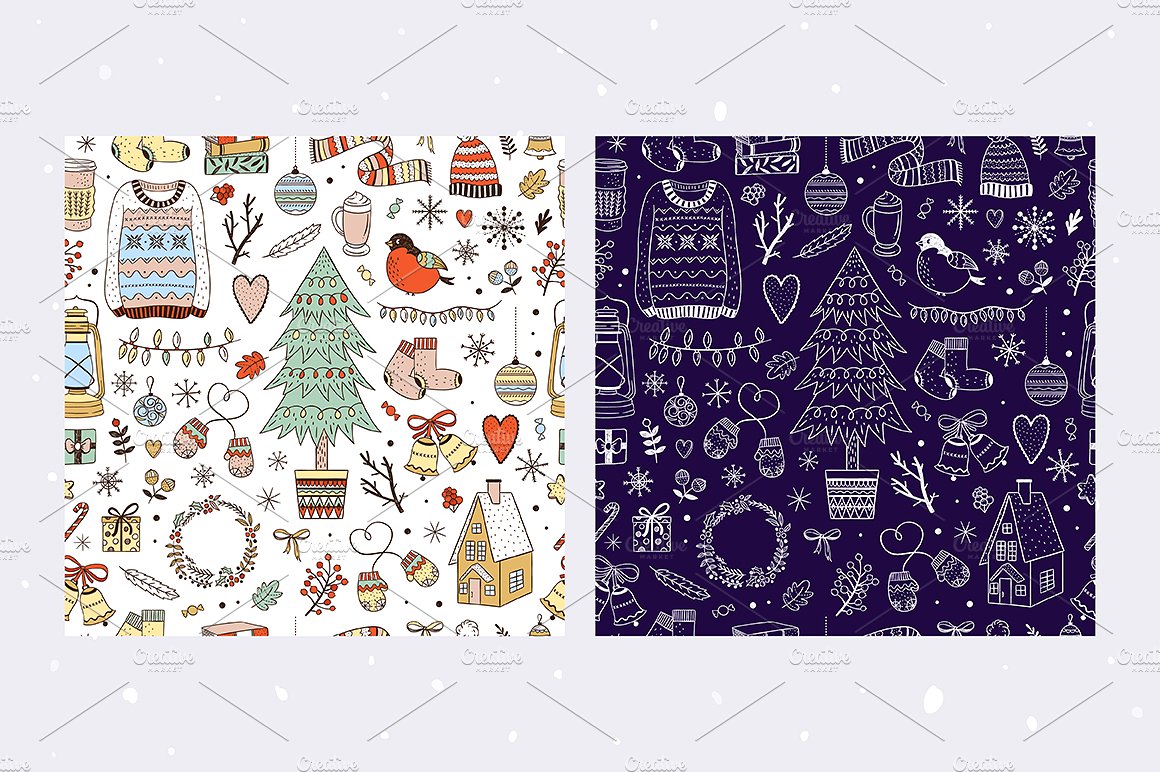 手绘卡通冬季系列插图矢量素材下载[png,eps]插图(1)