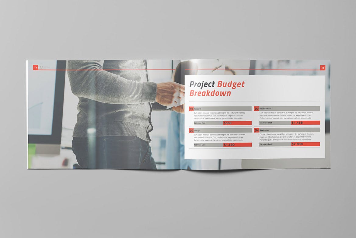 彩色投标招标企业宣传画册设计模板v3 The Proposal Vol.3 – Landscape插图(6)