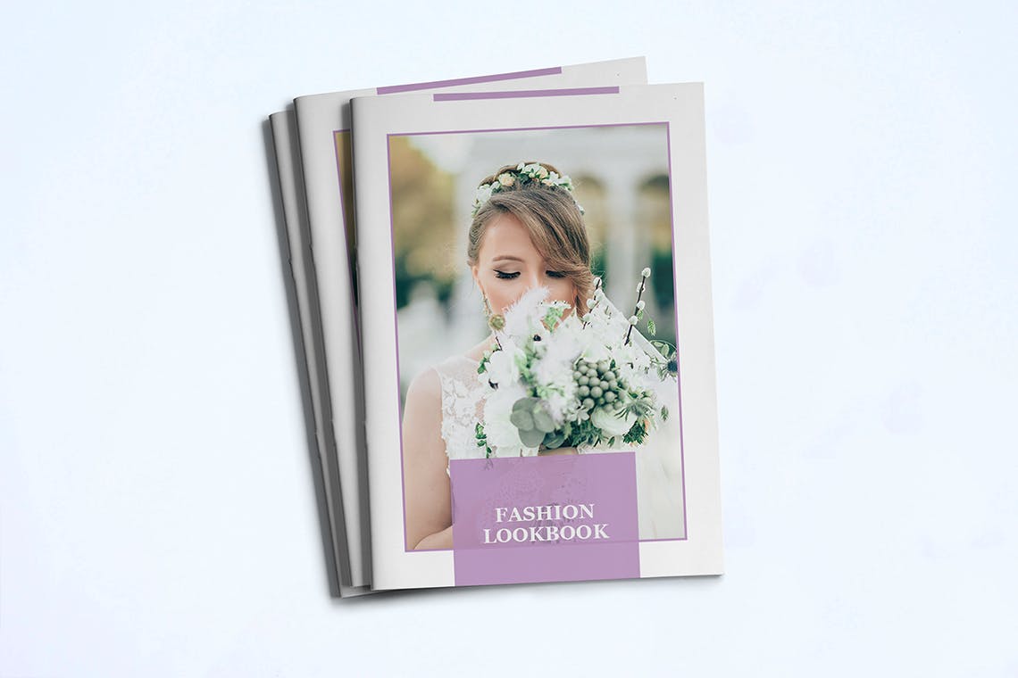 婚纱/女装服装品牌产品画册目录素材库精选Lookbook设计模板 Fashion Lookbook Template插图(1)