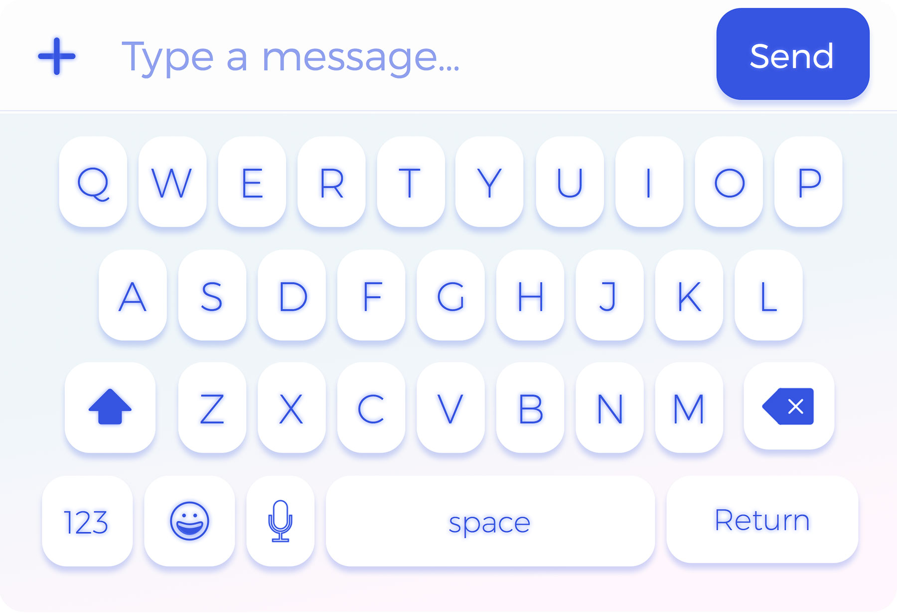 White Keyboard UI