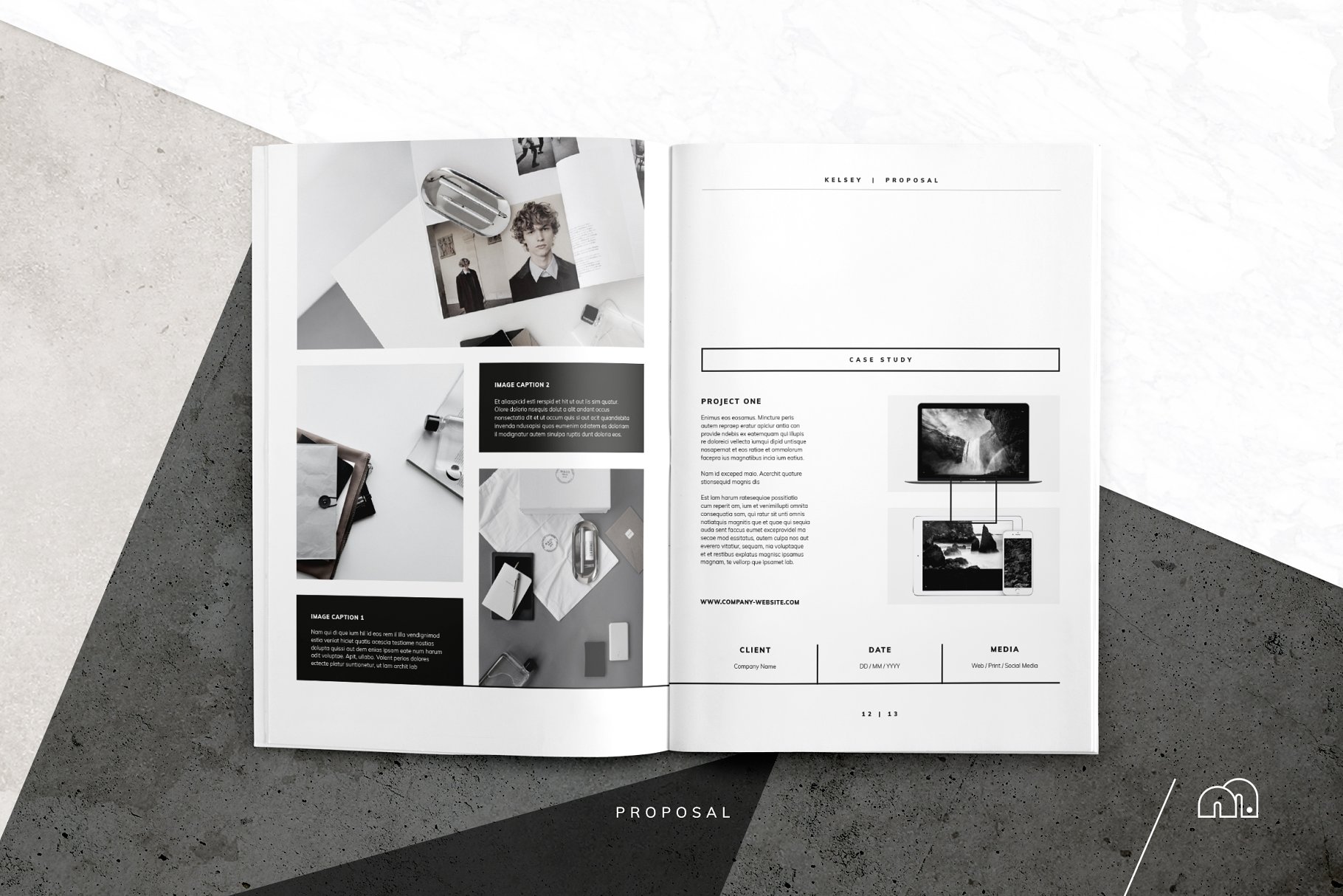 一套完美的简约项目提案模板 Kelsey – Pitch Pack插图(6)