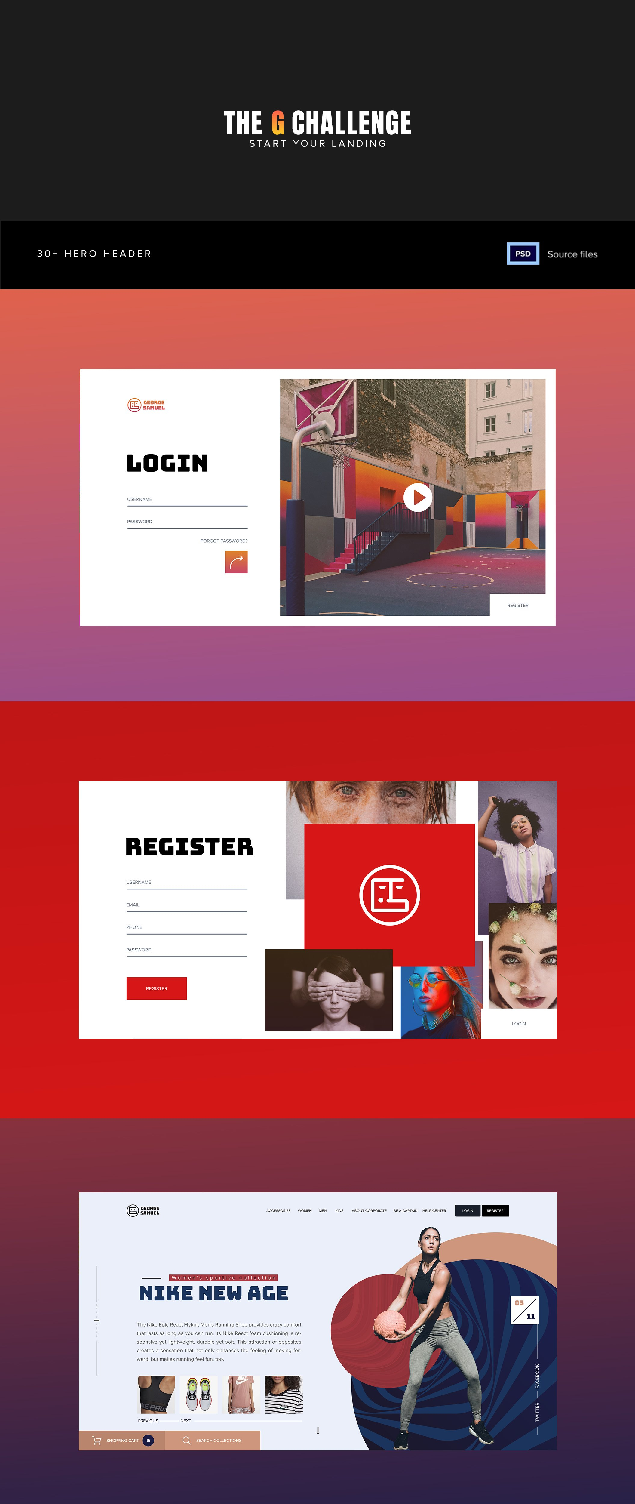 精品：高端大气的多种多样风格的企业产品官网网页模版下载[PSD]插图