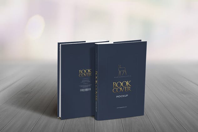 精装图书封面设计样机 Hard Book Mockups插图(1)