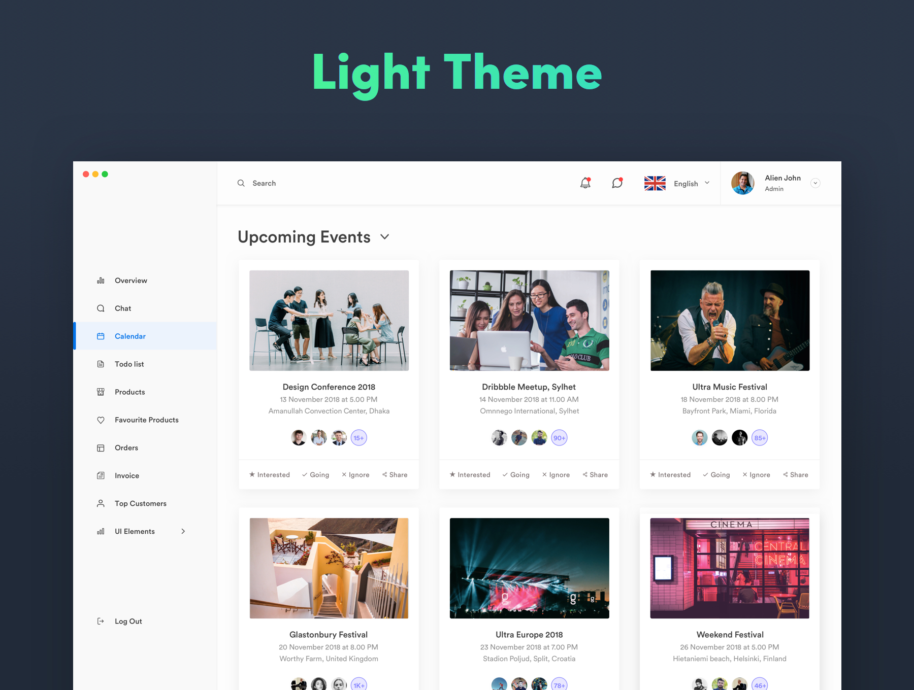 素材库下午茶：酷炫的深色+浅色后台仪表盘UI套装下载[Sketch]插图(2)
