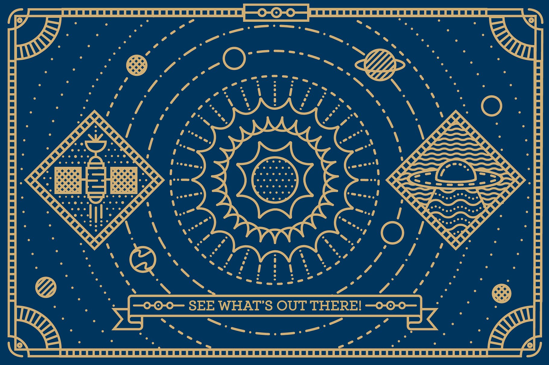 实验室物品线条图形AI笔刷&纹理 Single Weight Line Art Lab插图(7)