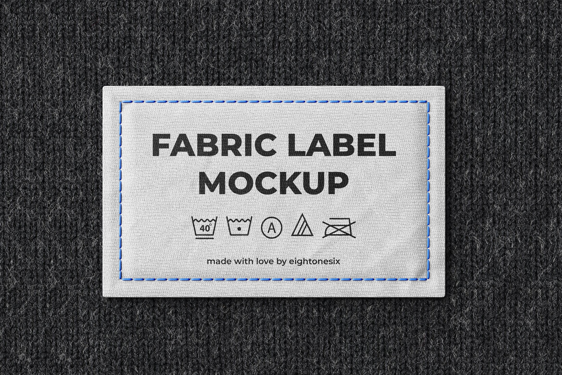 面料服装标签设计素材库精选模板 Fabric Label Mock-Up Template插图