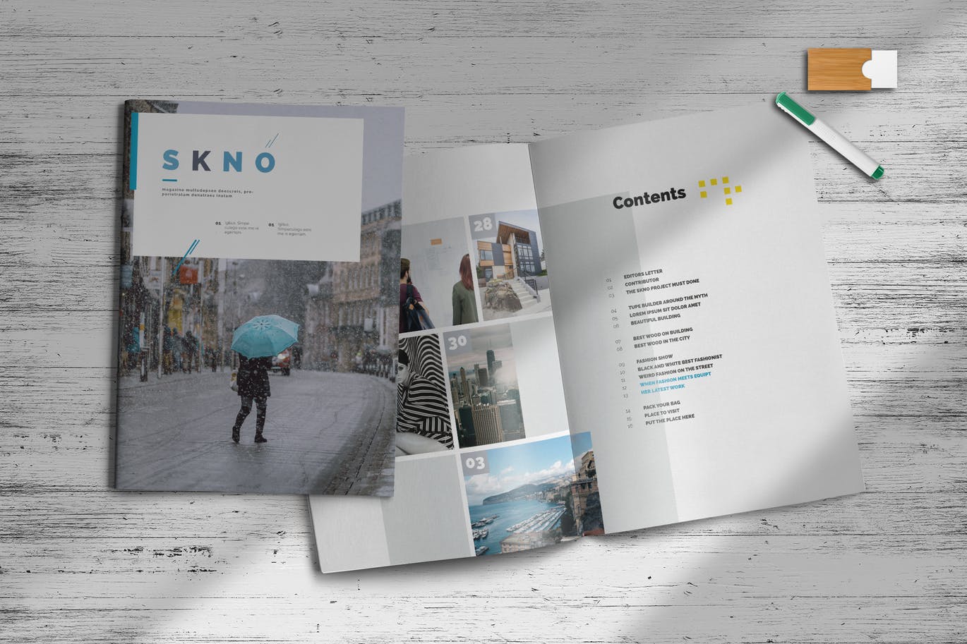 企业/金融/财经杂志设计INDD模板 InDesign Magazine Template插图