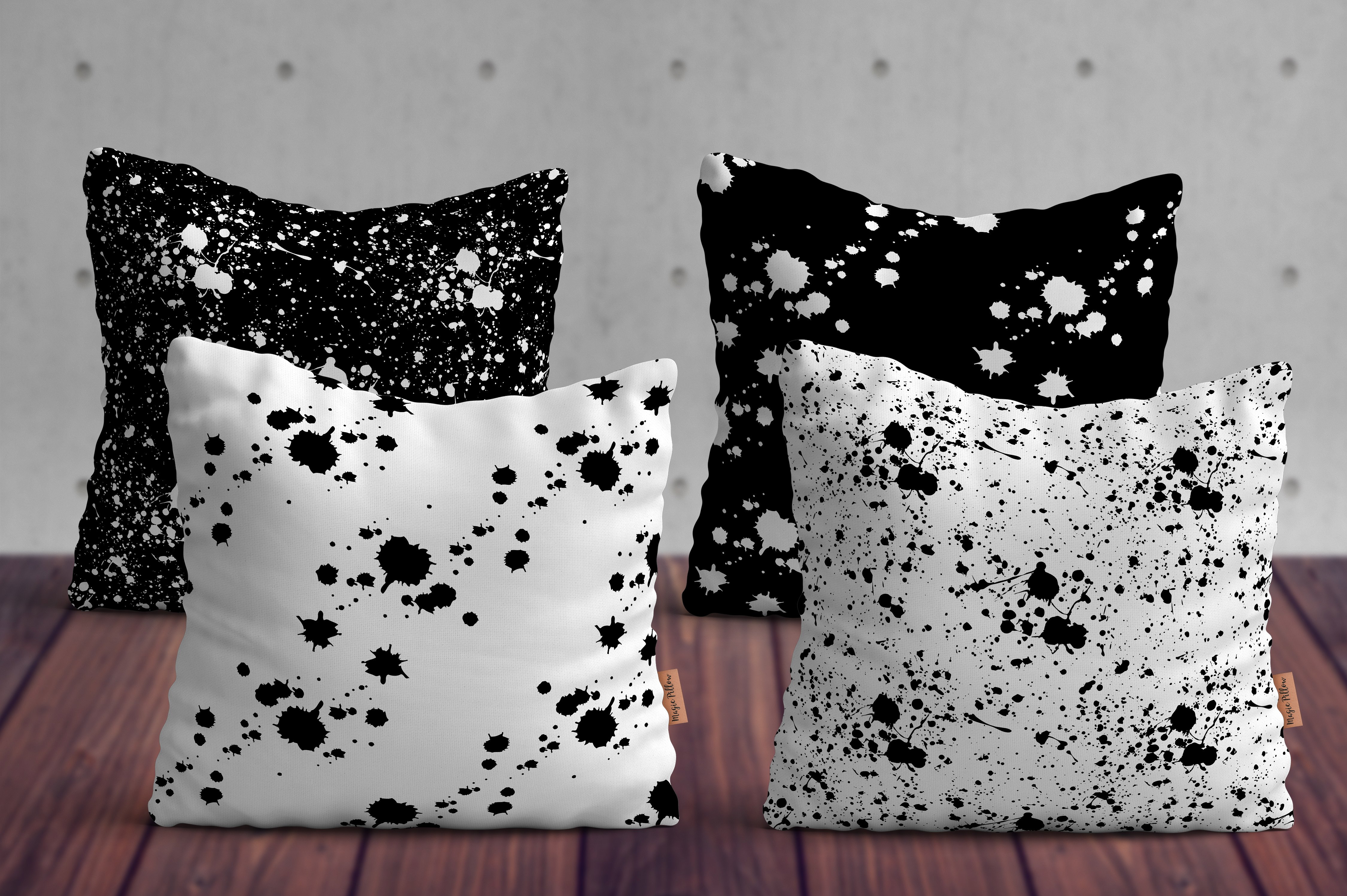 泼墨斑点&毛笔笔迹纹理素材 Paint Splatter & Stroke, 40 Patterns插图(5)