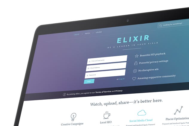 网站设计展示多维演示样机模板 3D Website Display Mockup插图(15)