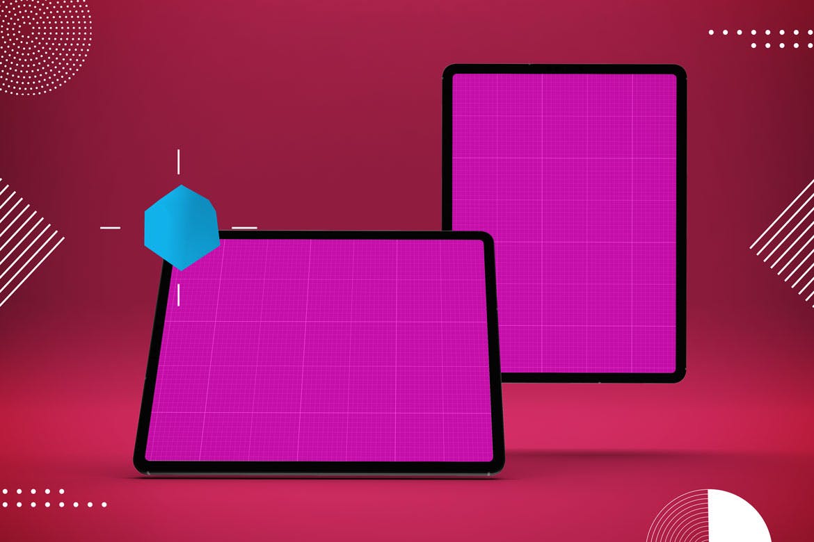 iPad Pro平板电脑UI设计屏幕预览效果图样机 Abstract iPad Pro Mockup插图(13)