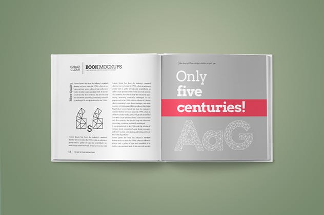 方形精装图书样机套装 Square Book Mock-Up Set插图(4)