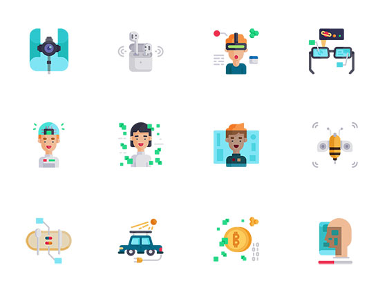 70 枚未来科技元素图标素材之家精选sketch素材