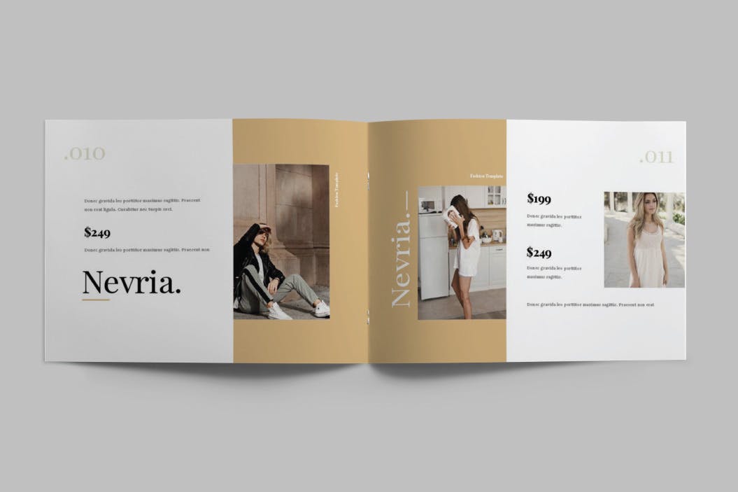 A5横版产品目录Lookbook设计InDesign模板 NEVRIA – A5 Landscape Lookbook template插图(5)