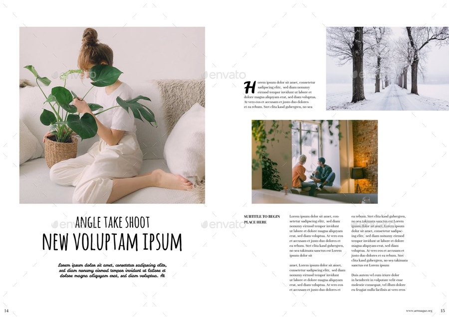 InDesign艺术杂志模板插图(7)