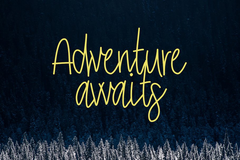 13款手写英文字体合集&Logo模板、矢量插画 Wonderland Fonts Pack & Branding Kit插图(7)