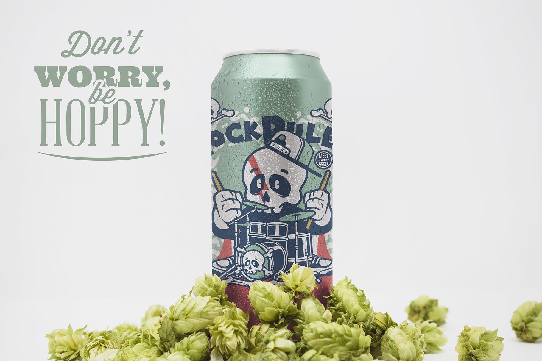 12盎司啤酒易拉罐外观设计前视图素材库精选v2 Front 16oz Beer Can Mockup Vol.2插图(2)