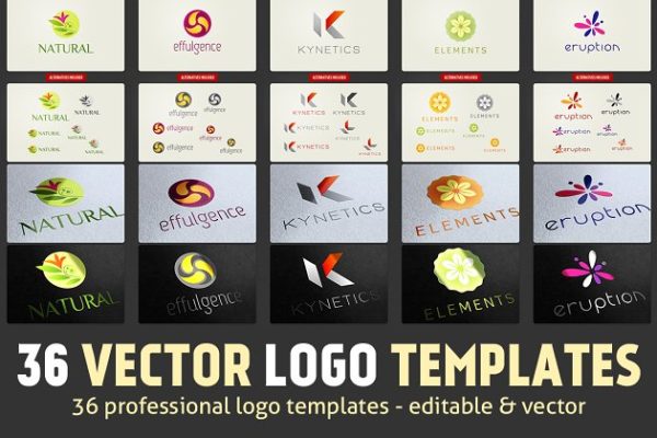 36个惊艳的矢量Logo模板 36 Vector Logo Templates
