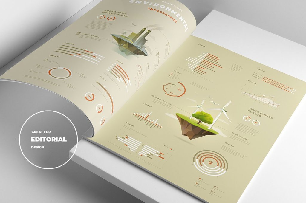 一组专业的环境信息图表插画矢量素材下载[ai,eps,png,jpg]插图(7)