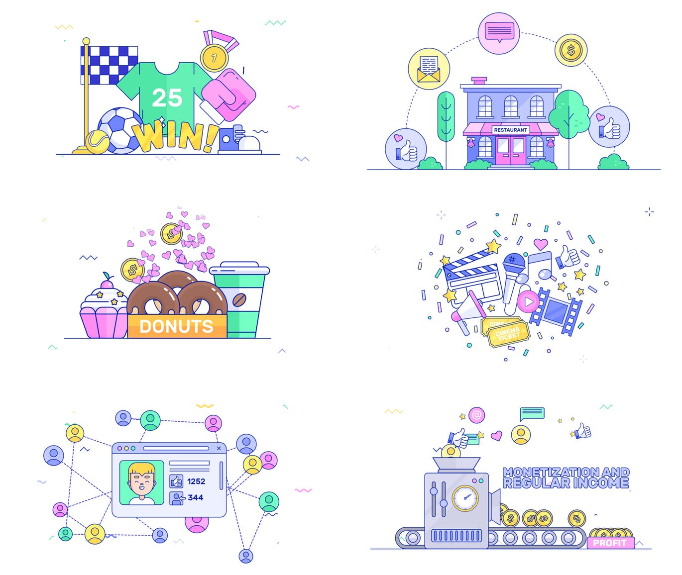 70款互联网场景化概念插画PSD模板合集 Explainer Graphics Toolkit插图(8)