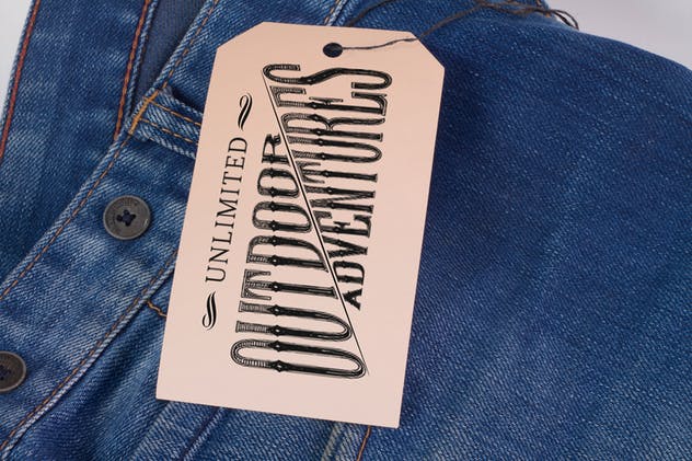 服装吊牌标签设计效果图样机素材库精选 Clothing Label Tag Mock Up插图(2)