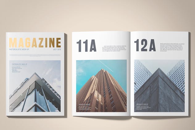 A4烫金印字杂志样机 A4 Foil Stamping Magazine Mock-Up插图(10)