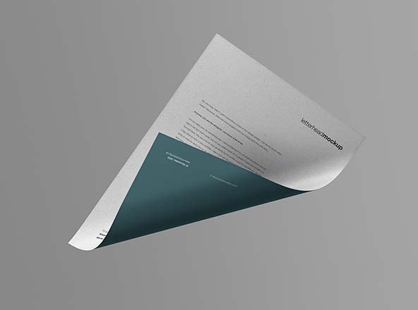 悬浮效果A4纸规格海报传单设计效果图样机 Floating A4 Paper Mockup