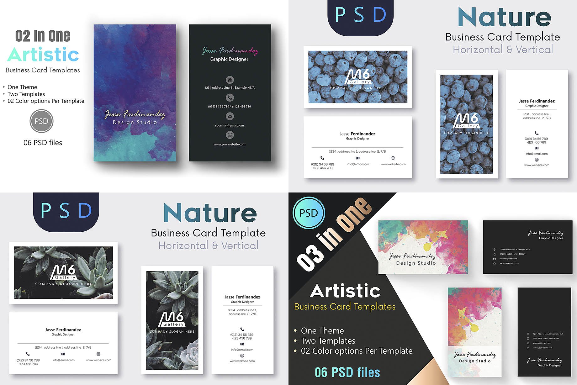 125个高品质的PSD和AI名片设计模板插图(14)