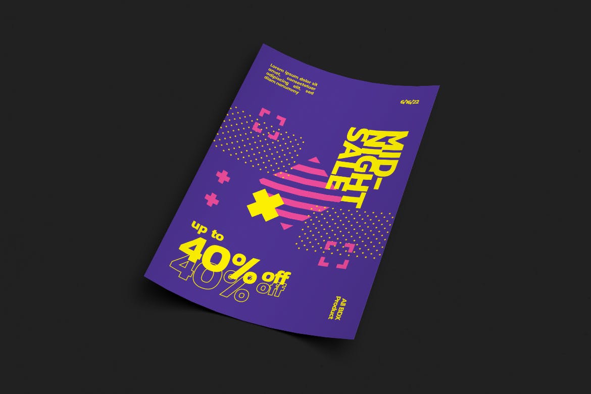 现代简约设计风格A4大小尺寸海报PSD素材素材库精选 Miguel Poster Design插图(1)