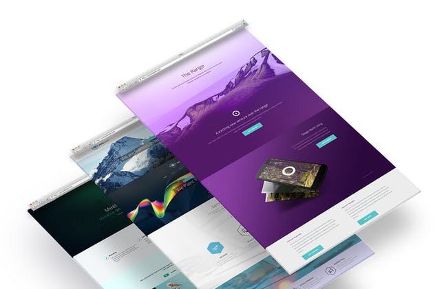 网站设计展示多维演示样机模板 3D Website Display Mockup插图(8)