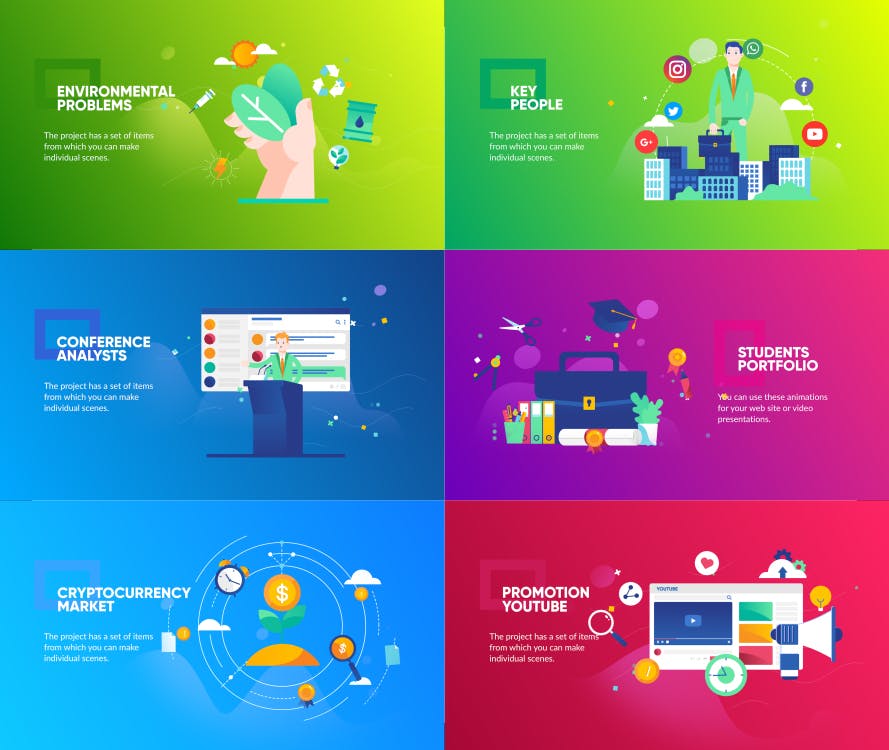 扁平化设计风格网站概念插画设计素材 Flat Design Concepts Package插图(10)