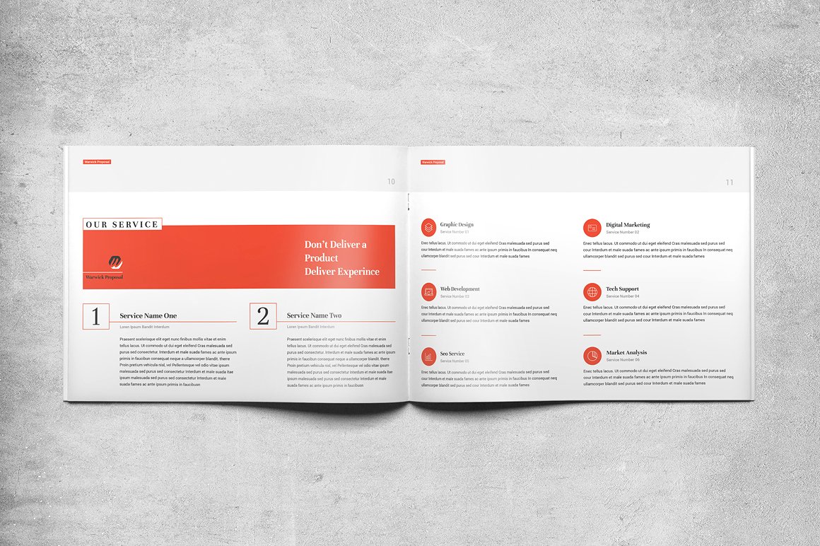 A4尺寸高端时尚的商务提案画册楼书杂志手册设计模板插图(5)